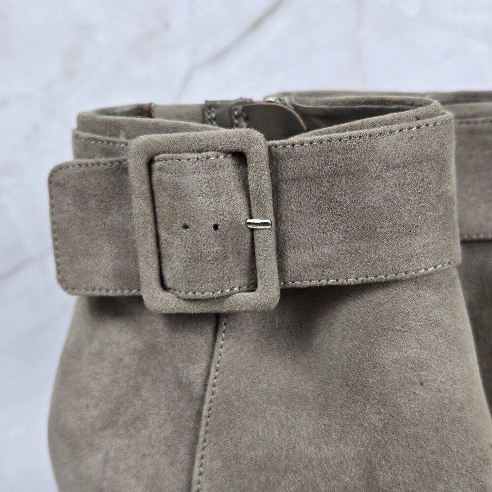Circus Sam Edelman Alie Size 8M Flint Grey Platform Booties Suede Leather NWT - Picture 2 of 16